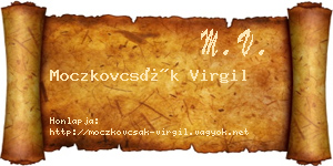 Moczkovcsák Virgil névjegykártya